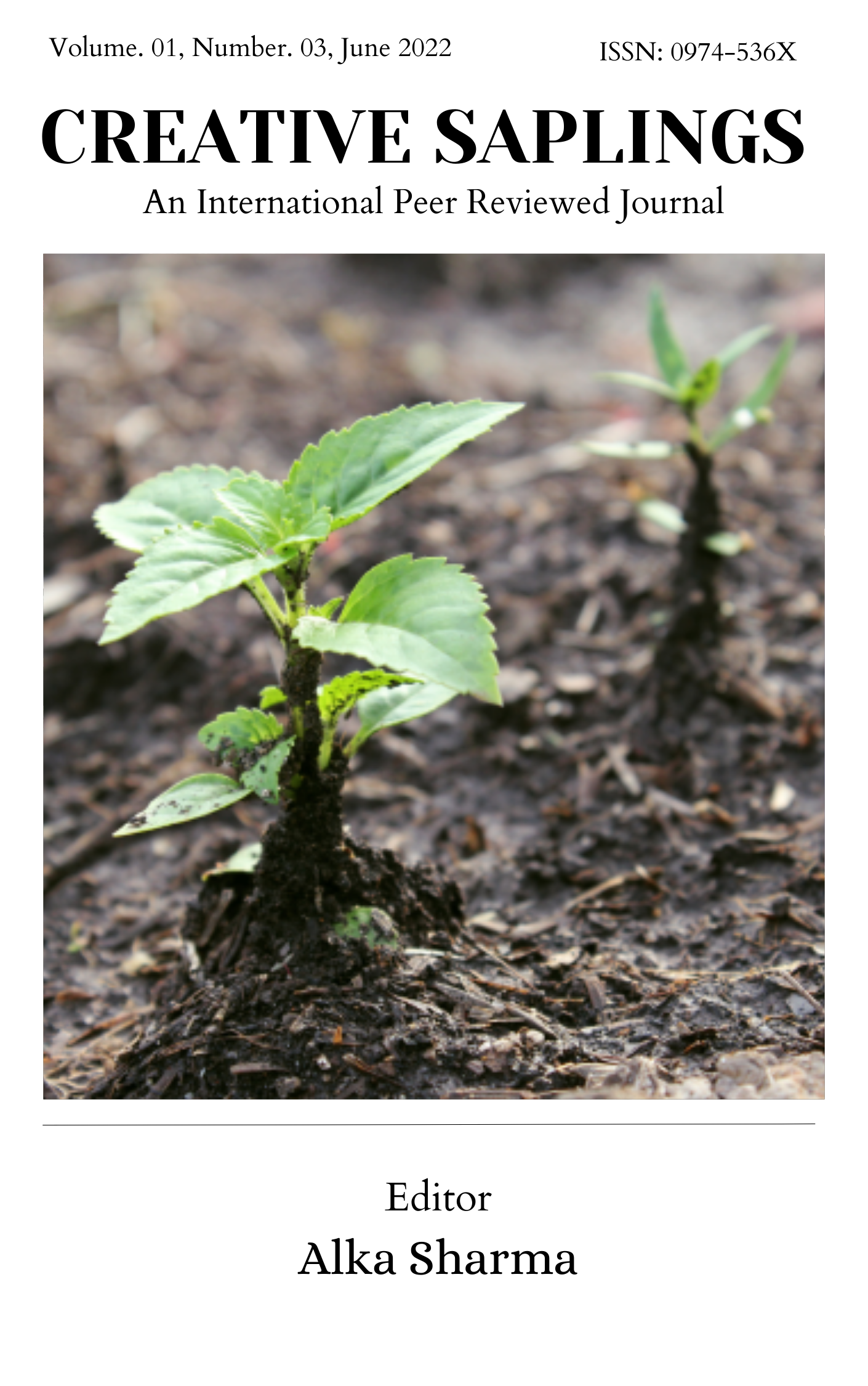 					View Vol. 1 No. 3 (2022): June, Creative Saplings 
				