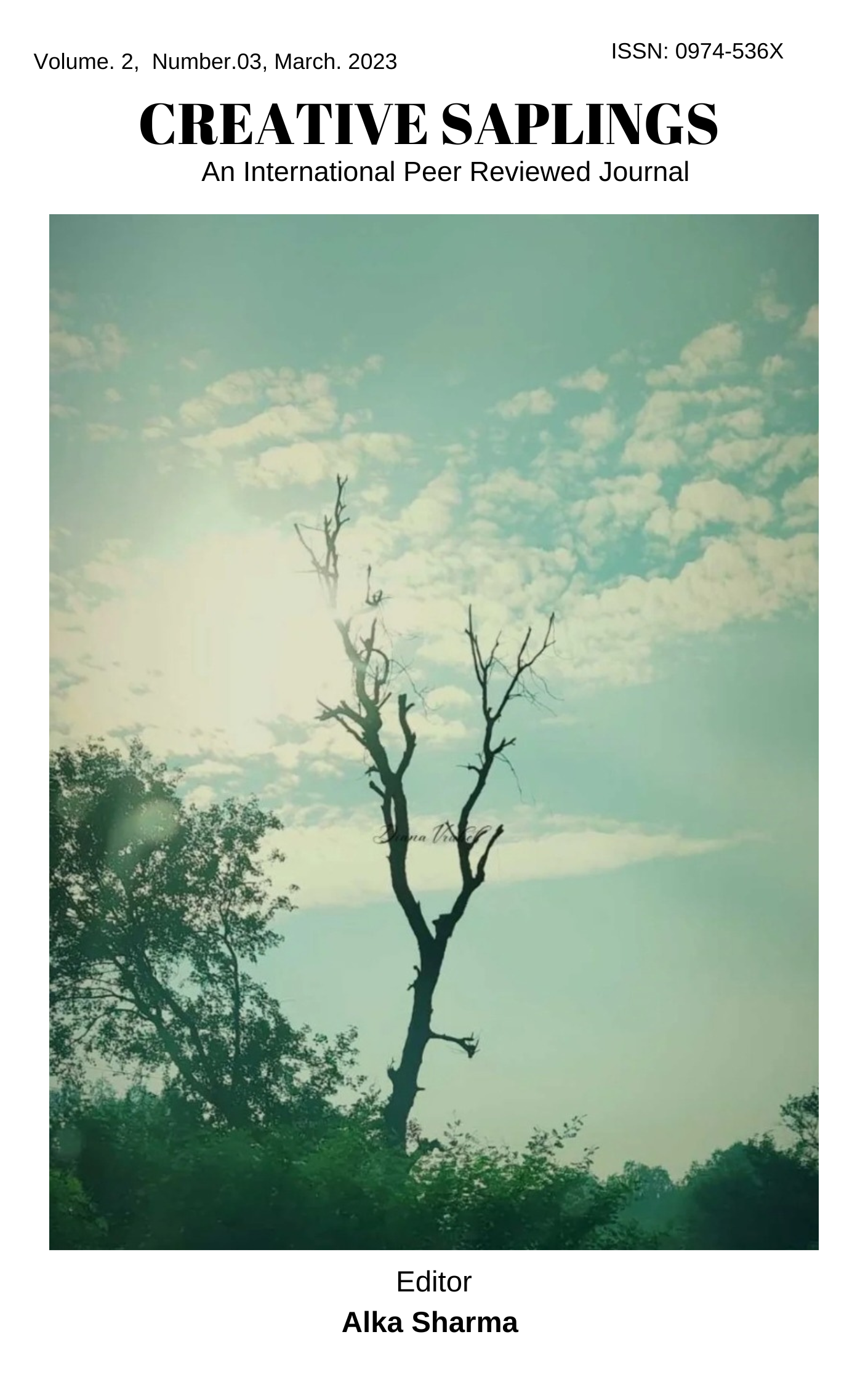 View Vol. 2 No. 3 (2023): March, Creative Saplings